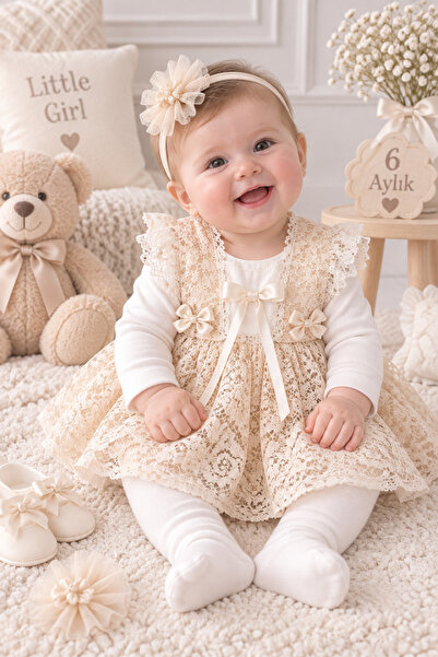 Petite Ponpon Baby Yeni Model Kız Bebek0-6Ay Yenidoğan Elbise 6'Lı Mevlütlük ...