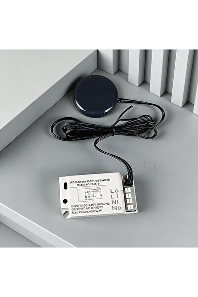 Choice 110-240V AC7036T-Black 220V LED Touch ON/OFF Sensor Switch Penetrating...