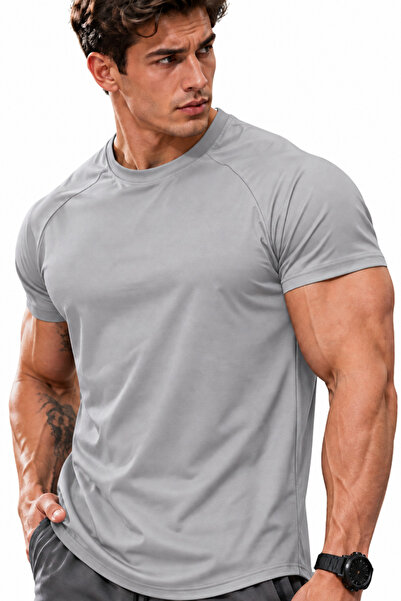 GENIUS STORE Ανδρικό αθλητικό μπλουζάκι Running Sports Gym Raglan Oval Cut Χτ...