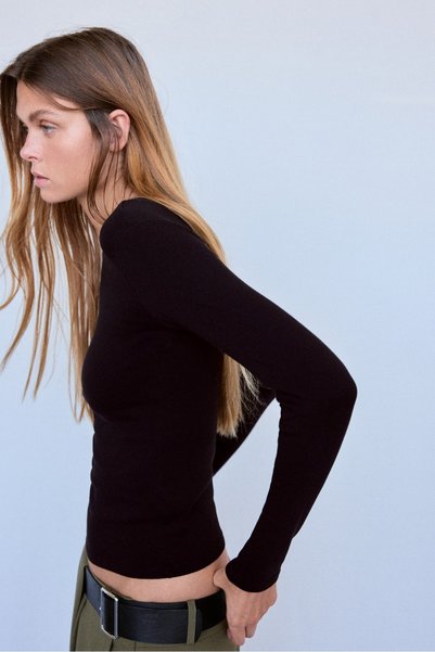 Stradivarius Uzun kollu basic t-shirt