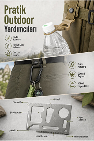 MAKAMP 13 Parça Acil Durum Survival Set Kamp ve Outdoor Hayatta Kalma Seti