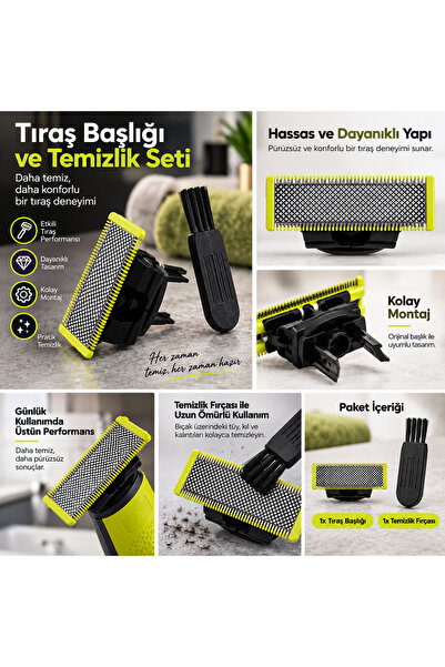 Philips Oneblade Qp2824 Qp2724 Qp6542 Qp1624 ile Uyumlu Yedek Bıçak