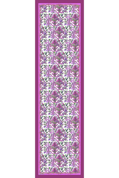 SilkTouch Pink Scheherazade Pattern Silky Rayon Scarf