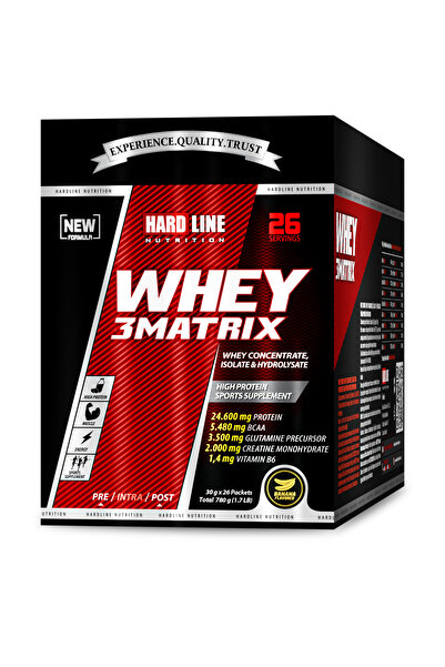 Hardline Whey 3matrix Protein Tozu 780 gr 26 Şase Muz Aromalı