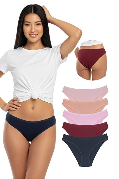 Newlilla 1001 Women's 5-Piece Daily Slip Panties V14