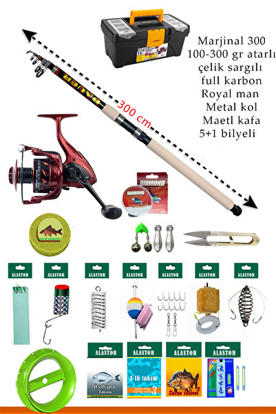 ALASTOR Profosyonel Deniz Ve Göl Olta Takım 100-300gr Atarlı Kamış Deniz ve T...