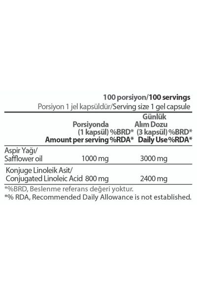Hardline Cla One 100 Jel Kapsül (800 Mg)