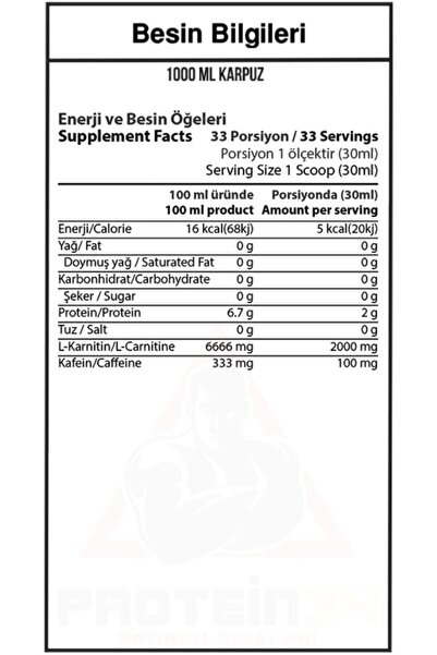Hardline Thermo L-karnitin Sıvı 1000 ml - Yeşil Elma
