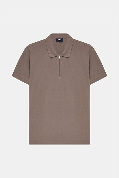 W Collection STANDART KALIP KAHVE POLO YAKA T-SHİRT