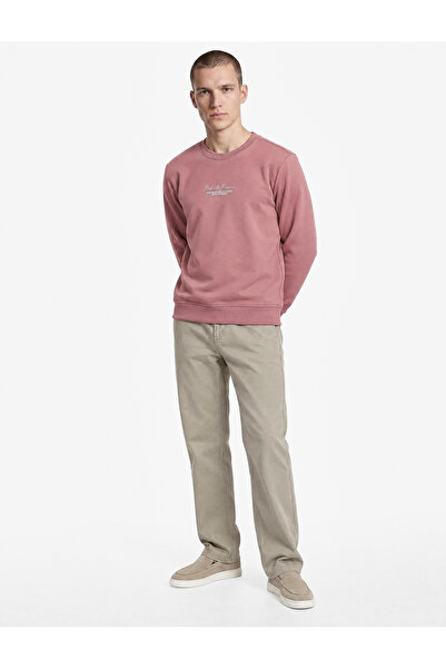 Koton Long Sleeve Basic Crew Neck Printed Sweatshirt