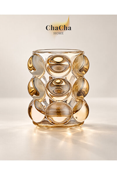 YNSK Luxury |   Bubble Glass Cup & Candle Holder & Brush & Tip Pen Holder