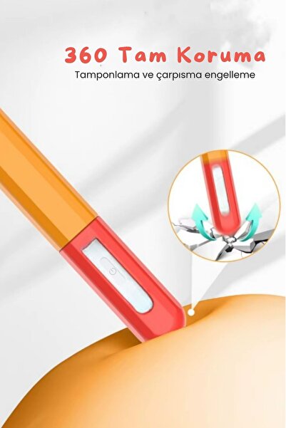 Fuchsia Stylus Kalem Silikon Kılıf Kaymaz Ergonomik Koruyucu