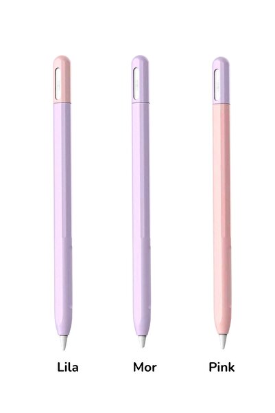 Fuchsia Stylus Kalem Silikon Kılıf Kaymaz Ergonomik Koruyucu