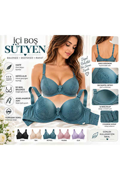 İthal Hollow Bra Without Underwire