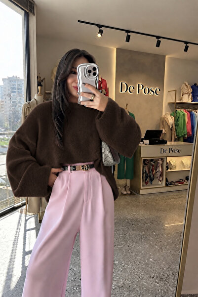 De Pose Kadın Triko Peluş Kazak