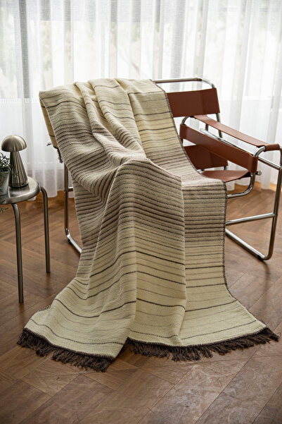 Cotton Collection New Line Cotton Tv Blanket Beige