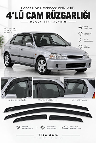 TROBUS Premium Honda Civic Sedan (1996-2001) 1.6 iES / 1.4 iS Uyumlu Mügen Ca...