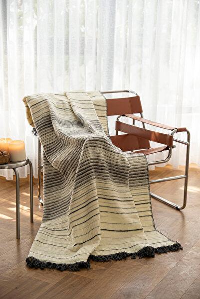 Cotton Collection New Line Cotton Tv Blanket Gray