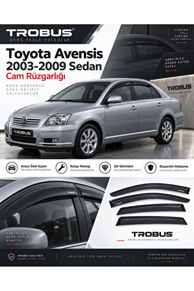 TROBUS Toyota Avensis 2006 Cam Rüzgarlığı 4lü Takım