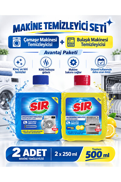 Sır Çamaşır Makine Temizleyici + Bulaşık Makine Temizleyici