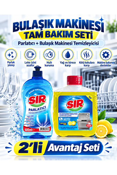 Sır Bulaşık Makine Seti Parlatıcı & Kurutucu ve Bulaşık Makinesi Temizleyici