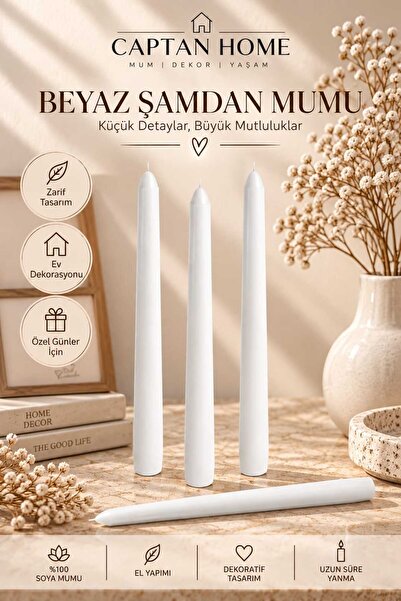 CAPTANHOME Kokulu Şamdan Mum - 2 adet kokulu mum