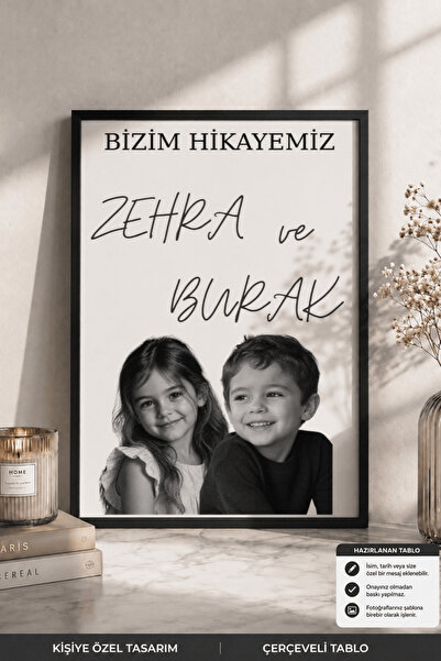 Bugucreative Kişiye Özel Çocukluk Fotoğraflı Tablo,Kişiye Özel Hediye,Fotoğra...