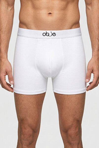 OBJE Men's White Micro Modal Boxer