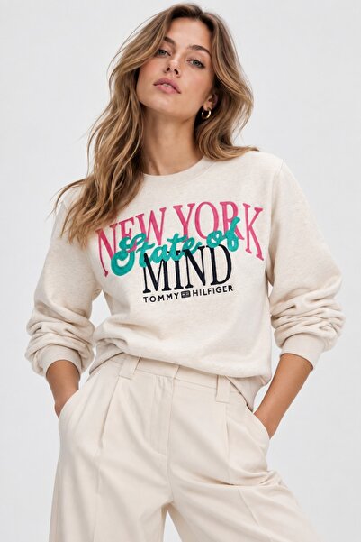 Tommy Hilfiger Logo Embroidered Regular Fit Puffer Sweatshirt