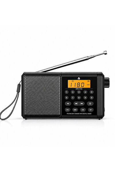ULTRATEKNO KTF-1715 Dijital FM/MW/SW Radyo | Bluetooth & MP3 | Saatli & Manue...