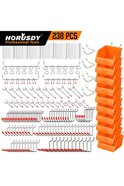 Choice مجموعة أدوات تنظيم وتخزين HORUSDY مكونة من 238 قطعة، تشمل خطافات للوحة...