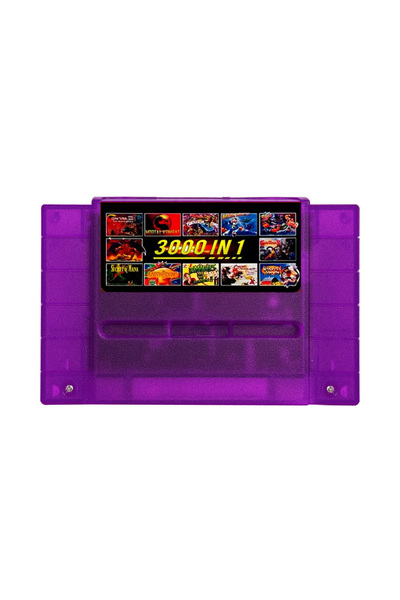 Choice بطاقة ألعاب SNES 3000 في 1 أرجوانية مع بطاقة TF سعة 8 جيجابايت وخرطوشة...