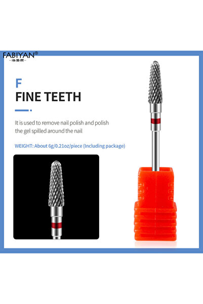 Choice F Nail Art Drill Bit Stainless Steel Cone Tools Gel Removal Polishing ...