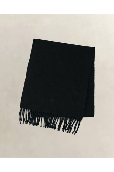 Gant Unisex Siyah Logolu Atkı