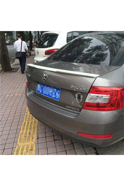Universal Skoda Octavia Bagaj Üstü Spoiler Yapışık Abs Plastik 2013 Sonrası