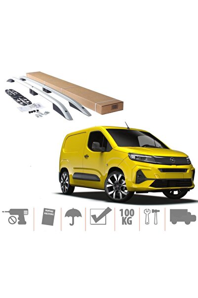 beyaztuning Opel Combo Maxi Van Üst Port Bagaj Tavan Çıtası Gri 2019 Sonrası