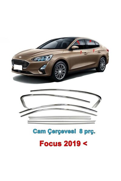 beyaztuning Ford Focus 5 Cam Çıtası Kromu Nikelaj Komple 2019 Sonrası
