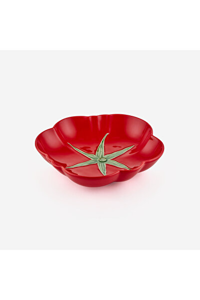 Bordallo Pinheiro Tomato Kırmızı Seramik Çukur Tabak 25 Cm