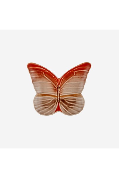 Bordallo Pinheiro Cloudy Butterflies Red Ceramic Serving Plate 31 cm