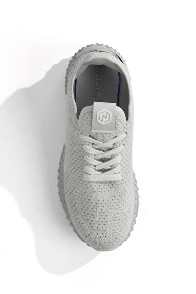 Tonny Black Unisex Gri Örgü File Detaylı Bağcıklı Sneaker