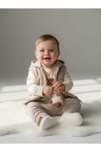 Zekids طقم بدلة رياضية من القطن للأطفال الأولاد مكون من ثلاث قطع