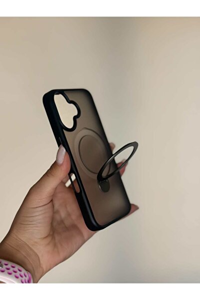 OSG İphone 16 Magsafe Uyumlu Standlı Buzlu Şeffaf Ultra Premium Lüx Telefon K...