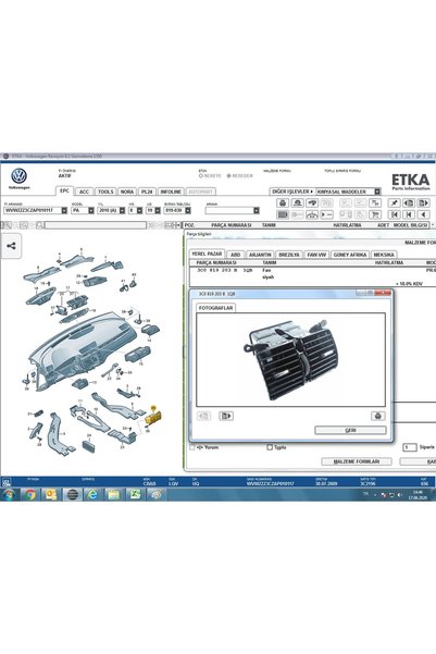 OEM Passat B6 – B7 / Cc Arka Havalandırma () 3c0819203 / 3aa819203 Uyumlu