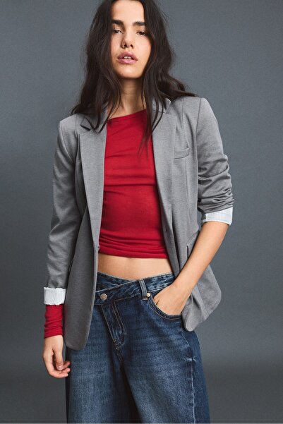 Stradivarius Basic triko blazer ceket