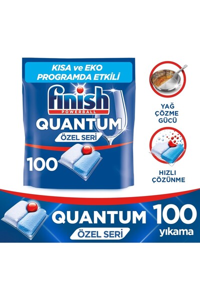 Finish Quantum Özel Seri 100 Tablet + Fairy Limon Kokulu 650 ml Avantajlı Bulaşık Seti