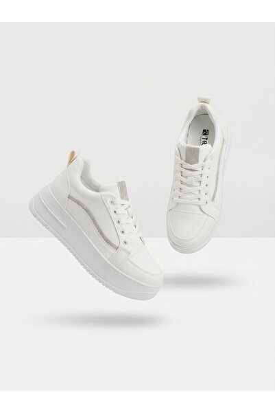 Zerenyus Natte premium daily white lace-up women's sneakers