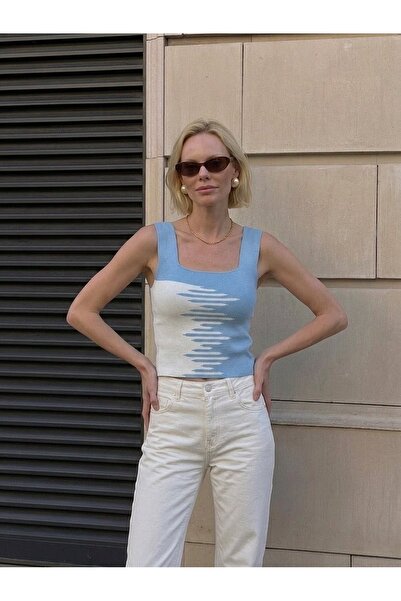 onno style women Square Collar Sleeveless Strappy Women's Bluz