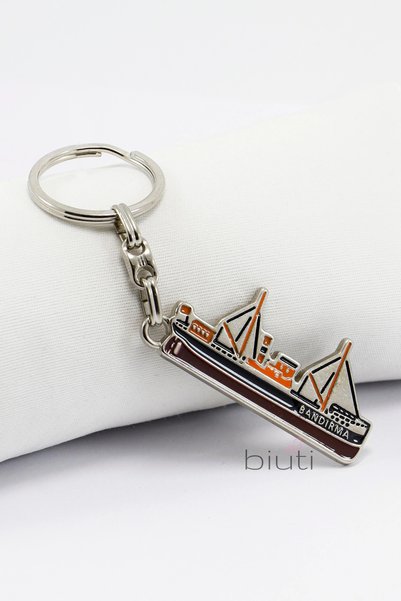 biuti Metal Pirate Ship Keychain, Gift Bag Ornament