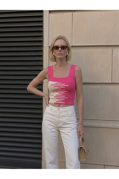 onno style women Square Collar Sleeveless Strappy Women's Bluz