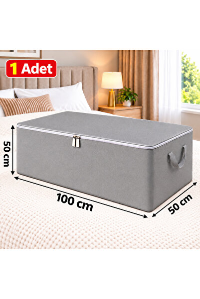 ESMANA LIVING 1 Adet Antrasit Maxi Büyük Boy Yorgan Hurcu 100x50x50 cm – Yorg...